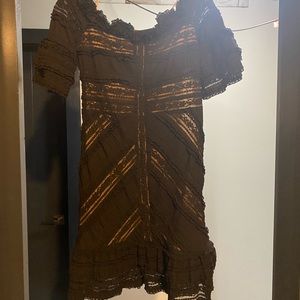 Cinq a Sept Naya lace off the shoulder dress